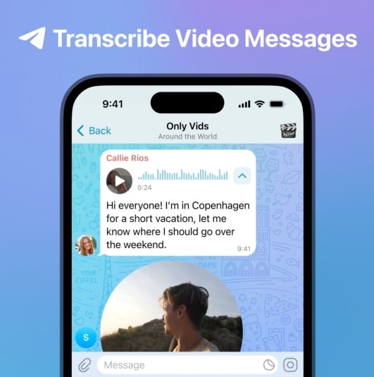 Convert video message to text