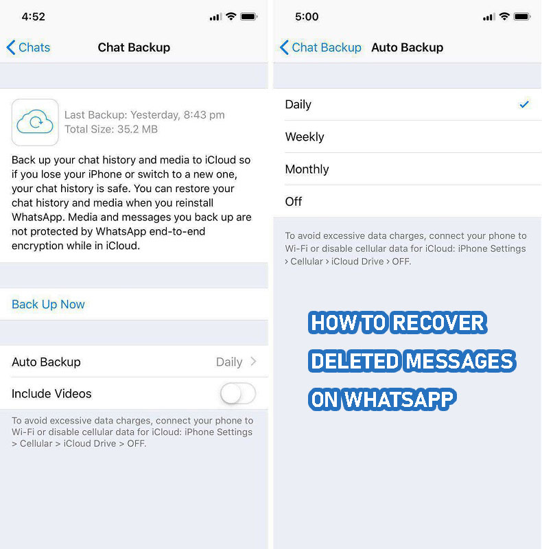How to recover deleted messages on WhatsApp