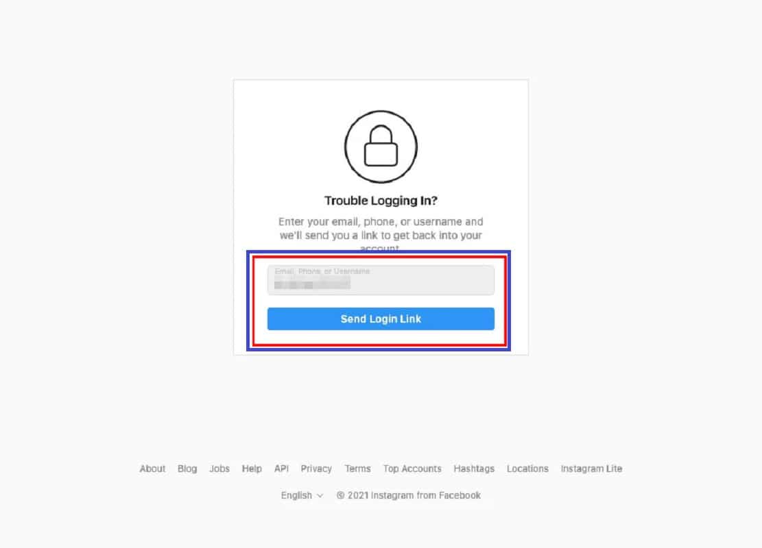 How to reset Instagram password on computer