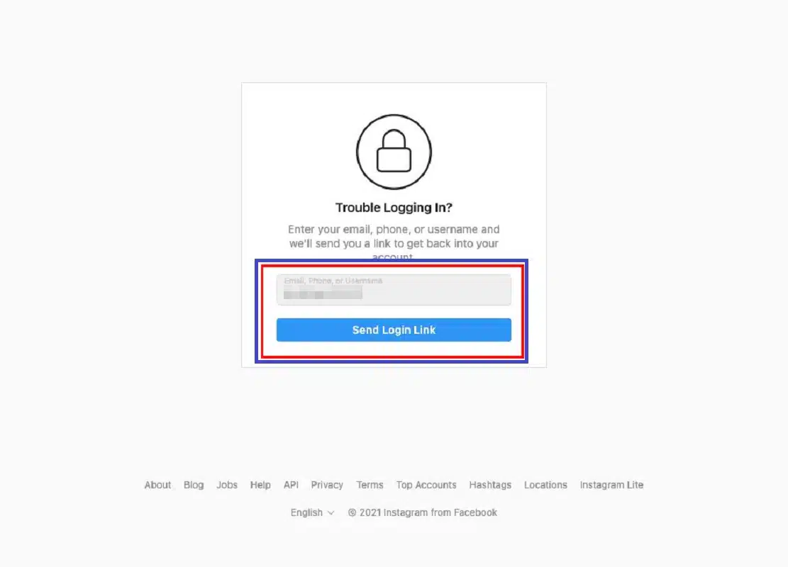 How to reset Instagram password on computer