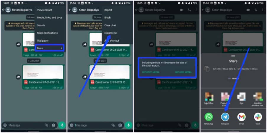 How to transfer chats from WhatsApp to Telegram on Android