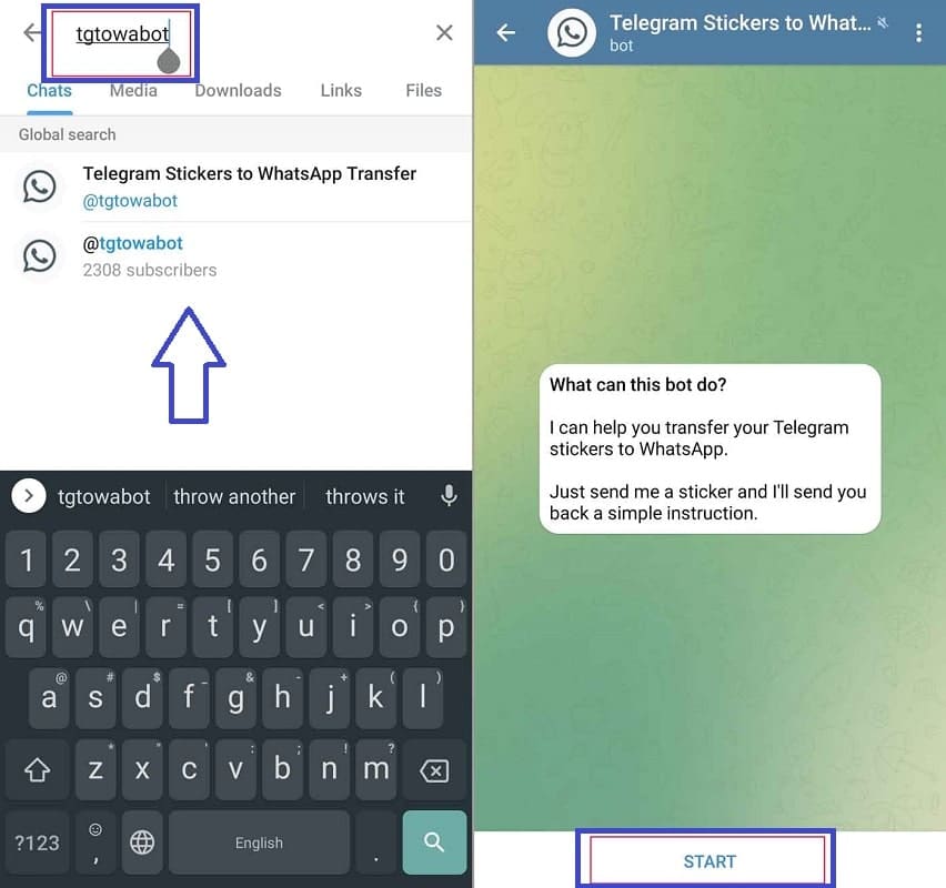 Moving Telegram Animated stickers to WhatsApp