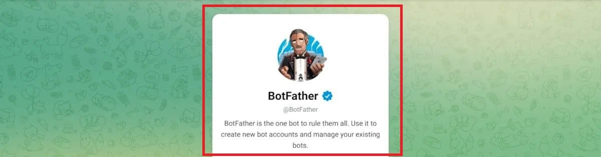 Botfather bot (Telegram bot creation tool)