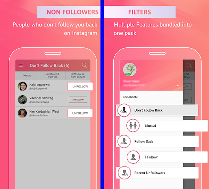 Followers & Unfollowers app