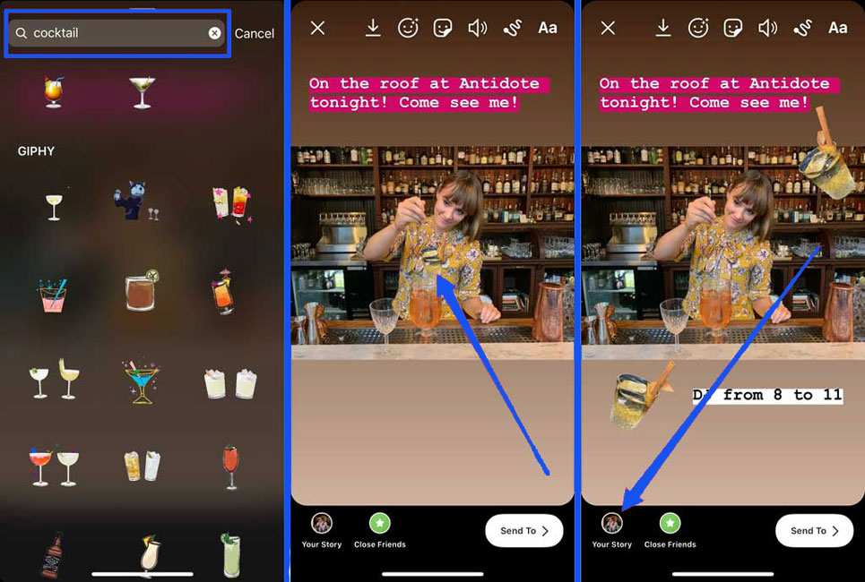 How to add your own GIF to Instagram Story Android