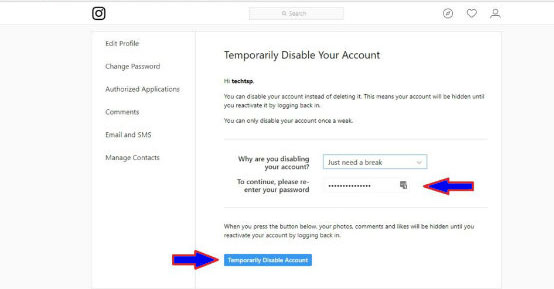 How to delete Instagram account without password