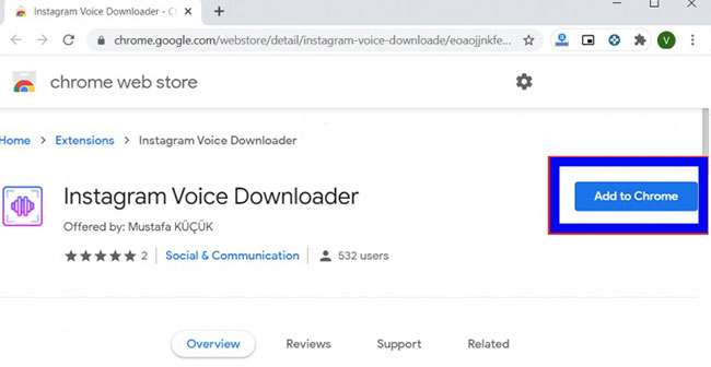 How to download voice messages from Instagram through the web version