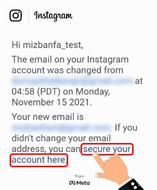 How to restore the hacked Instagram page with the received security email