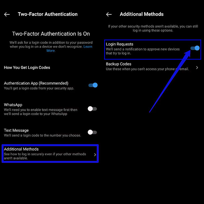 How to set up two-factor authentication on Instagram