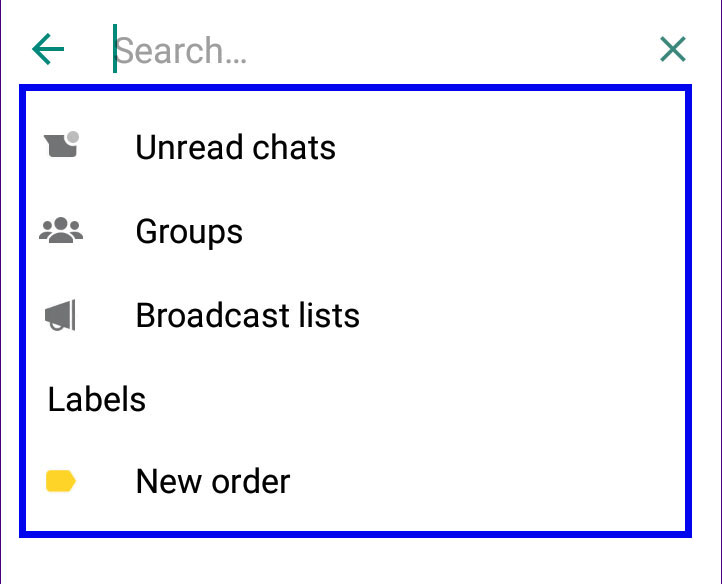More detailed search in WhatsApp Business