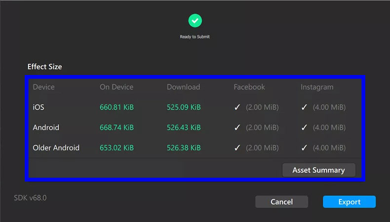 Output from your filter