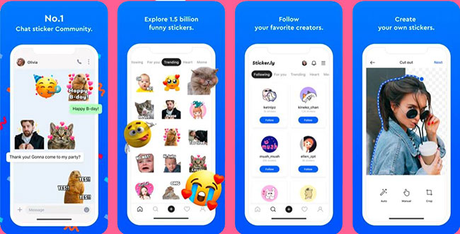 Sticker.ly application for iPhone to make WhatsApp stickers