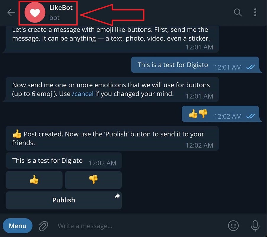 The best telegram-like bot
