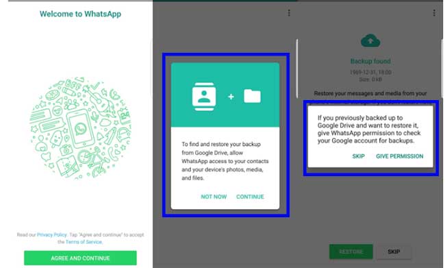 how to restore whatsapp backup from google drive