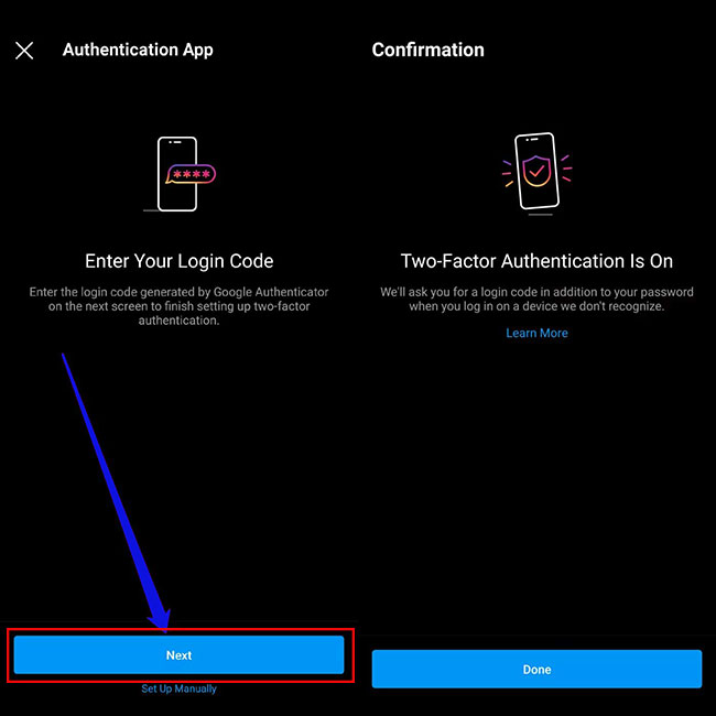 how to turn on two-factor authentication on instagram