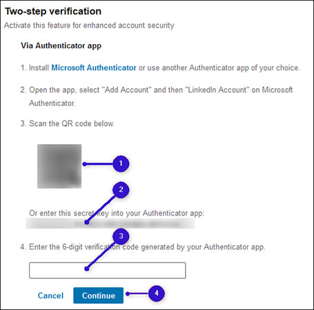 linkedin two factor authentication