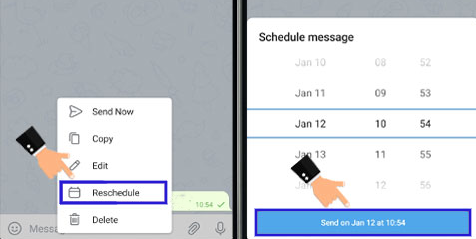 How to edit scheduled message in Telegram