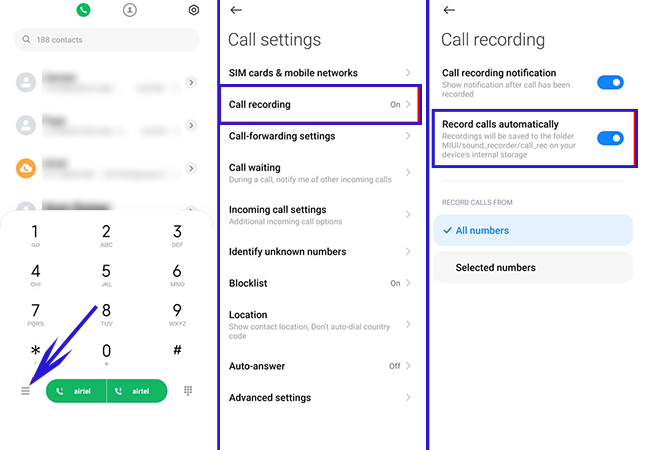 How to record phone calls on Xiaomi phones