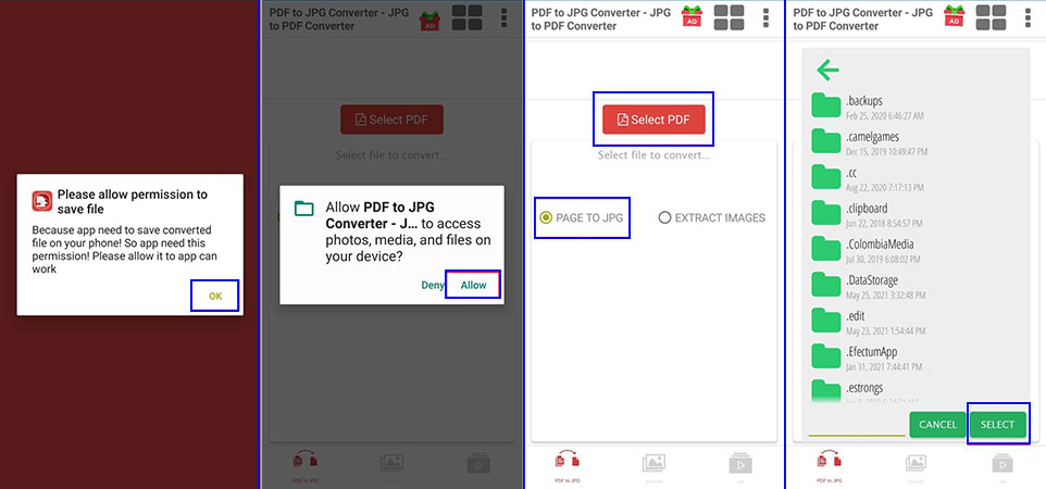How to use PDF to JPG Converter on Android