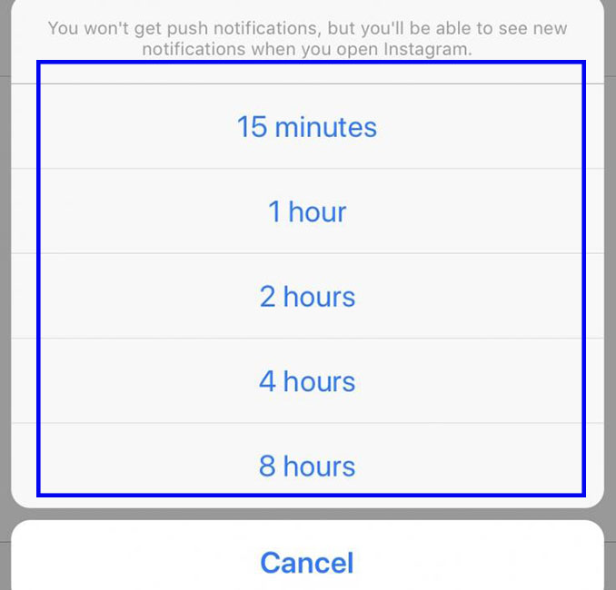 Turn off Instagram notifications for one account