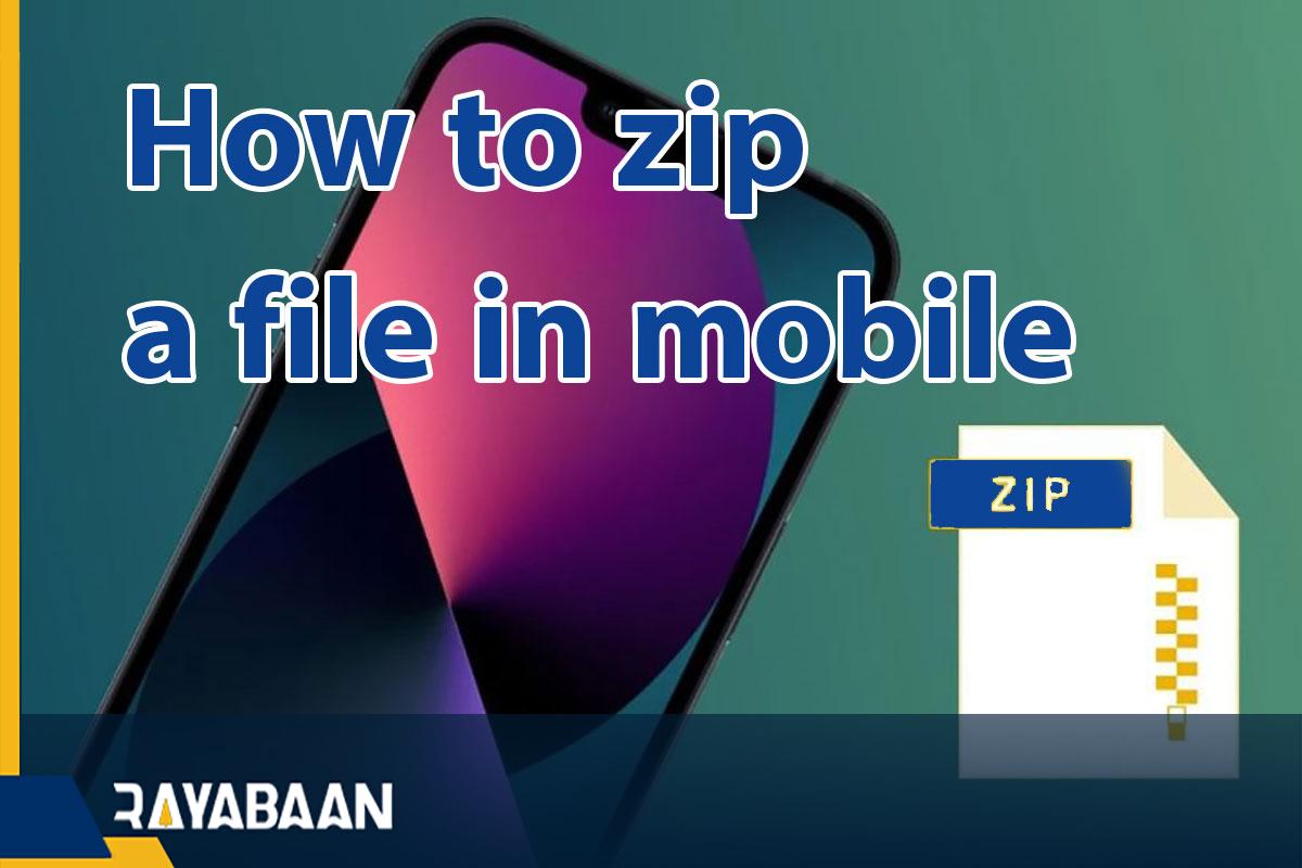 How to zip a file in mobile