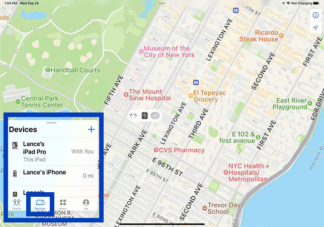 Using Apple's Find My features