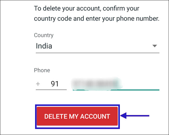 how to delete my whatsapp account