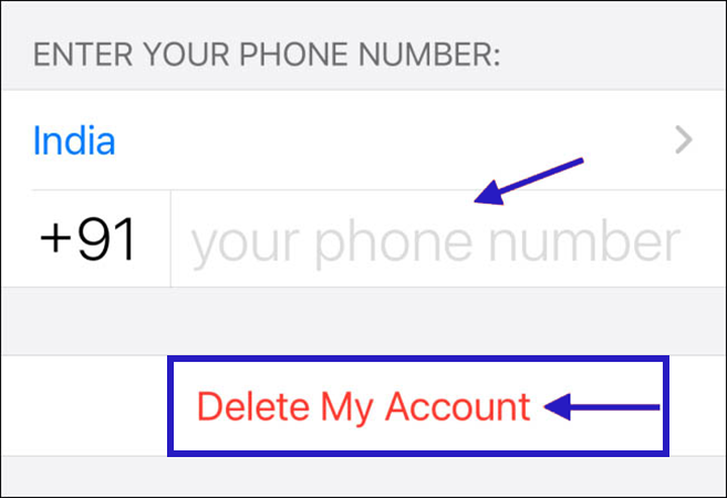 whatsapp how to delete account