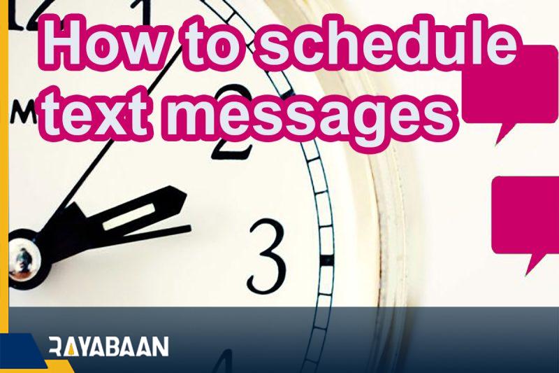 How to schedule text messages