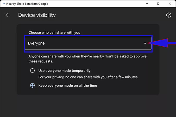 How to use nearby share in Windows 11