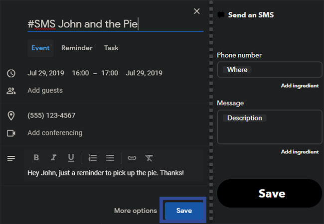 Schedule a text message Samsung