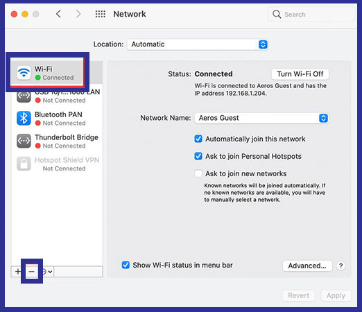 reset network settings mac terminal