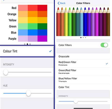 How to change screen color on iPhone