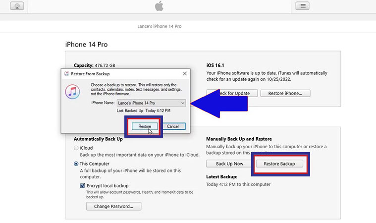 how to backup iphone to icloud on computer