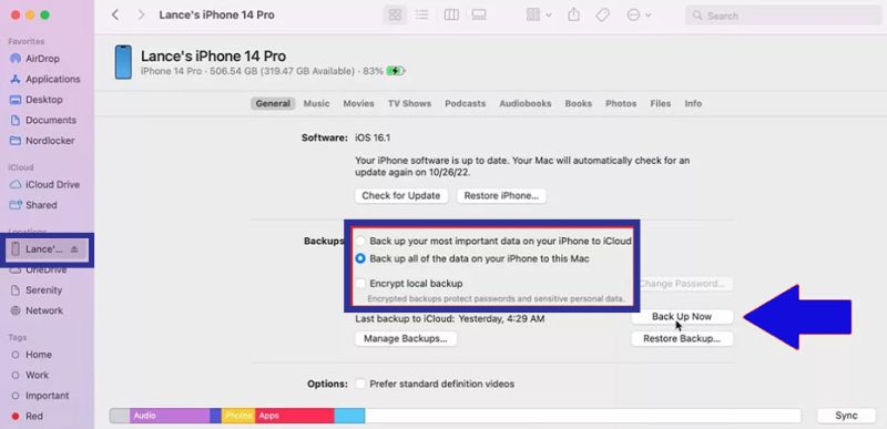 how to backup iphone to icloud on mac