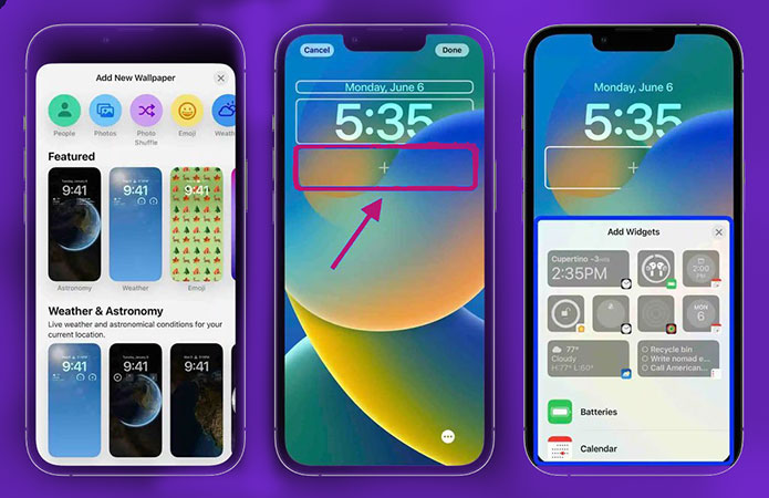 how to customize lock screen on iphone