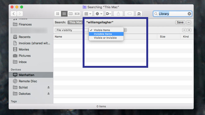 how to show hidden files in finder