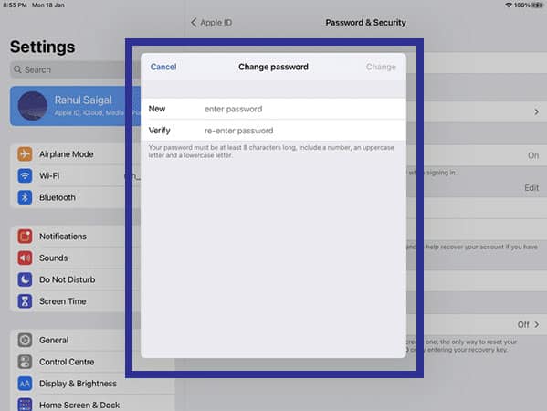 How to apple id password reset