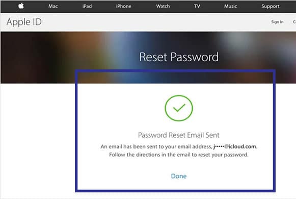 How to recover apple id password with email