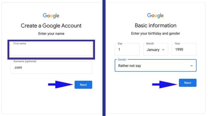 how to set up a gmail account