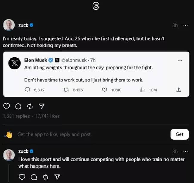 I have suggested the date of August 26 to fight with Elon Musk