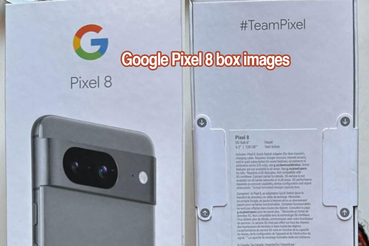 Google Pixel 8 box images were revealed a few days before the unveiling